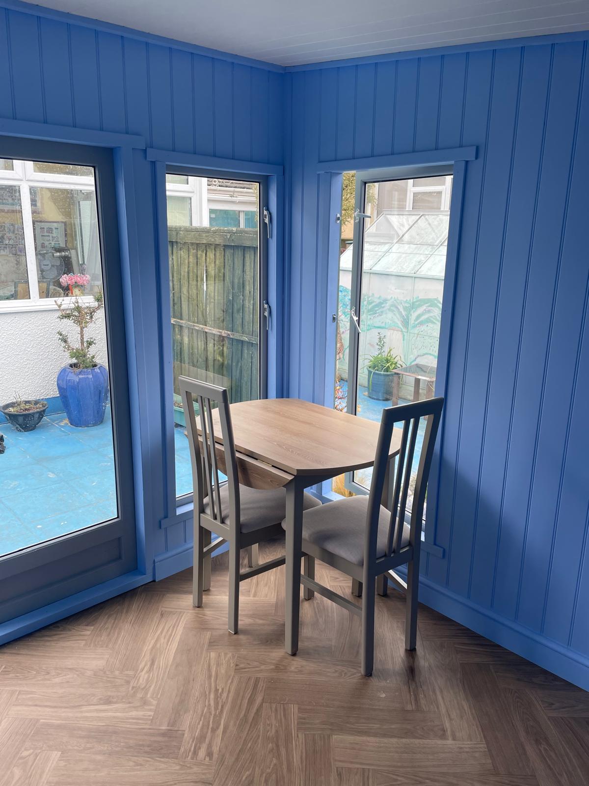 Garden office in use built on Gorilla Base ground screw foundation